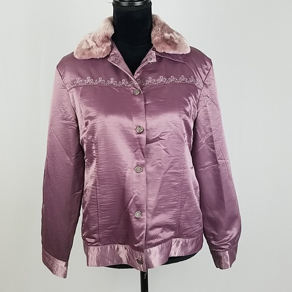 Dar Fure zipped lined pocketed jacket faux fur - Picture 1 of 5